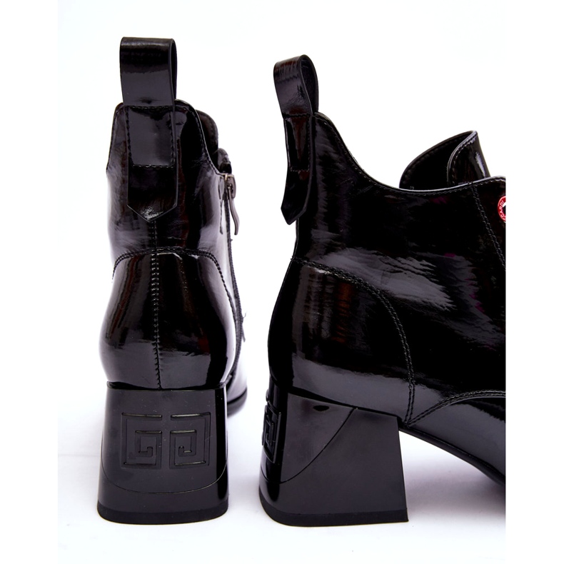 Lågpatentsnörade ankelstövlar S.Barski MR870-66 Svart 3