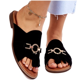 Lewski Shoes Damtofflor Leewski Skor i mocka 3226 Svart 5