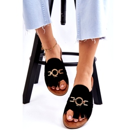 Lewski Shoes Damtofflor Leewski Skor i mocka 3226 Svart 3