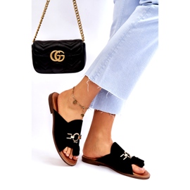 Lewski Shoes Damtofflor Leewski Skor i mocka 3226 Svart 1