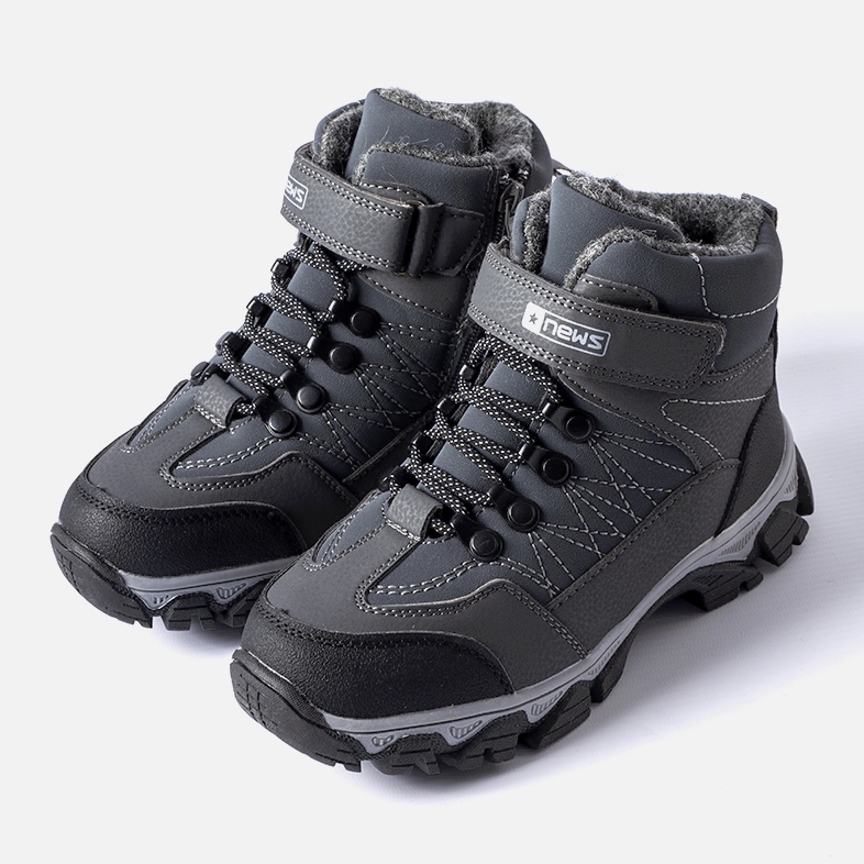 Grå isolerade Crispino barnstövlar 1