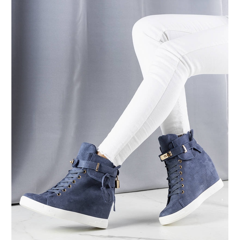 BM Blå wedge sneakers 2
