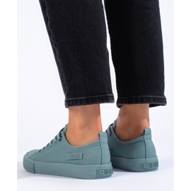 Mörkgröna sneakers för kvinnor Big Star LL274019 1