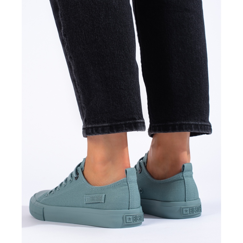 Mörkgröna sneakers för kvinnor Big Star LL274019 1