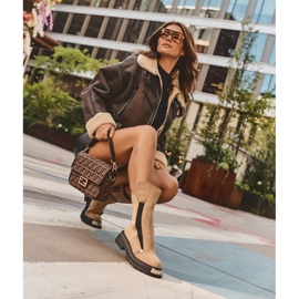 Mocka Isolerade Flat Boots Beige Palimra 1