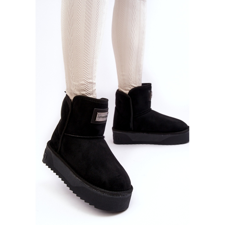 Vegan Waterproof Women's Snow Boots på D.Franklin Black Platform svart 2