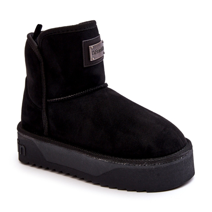 Vegan Waterproof Women's Snow Boots på D.Franklin Black Platform svart 1
