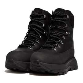 FitFlop Neo-D-Hyker vattentät tyg/mocka promenadstövlar W GP3-090 svart 4