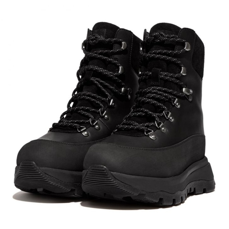 FitFlop Neo-D-Hyker vattentät tyg/mocka promenadstövlar W GP3-090 svart 4