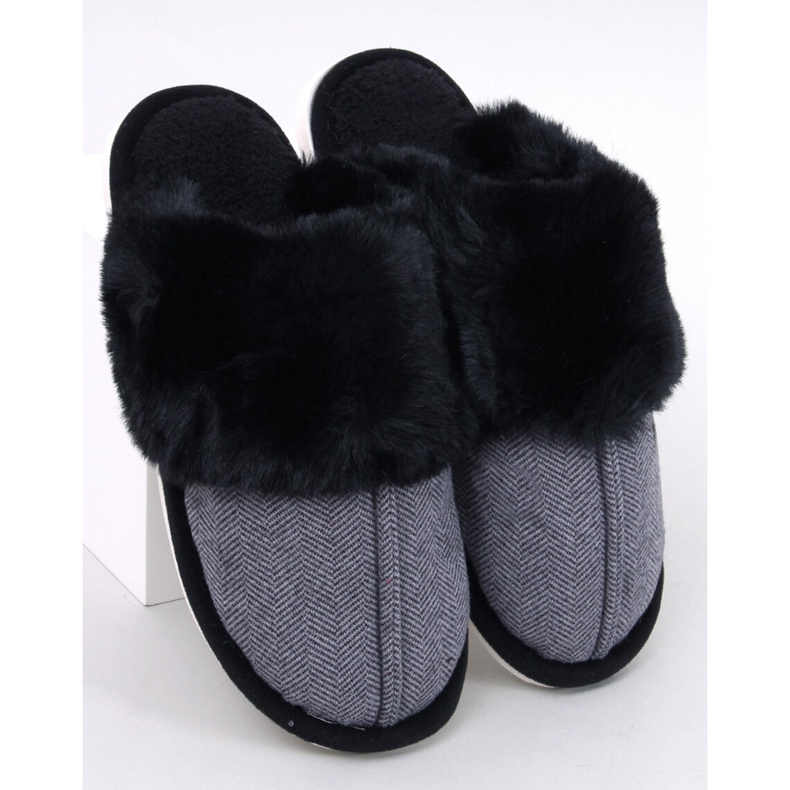 Gregory Black fiskbenstofflor för män svart 1