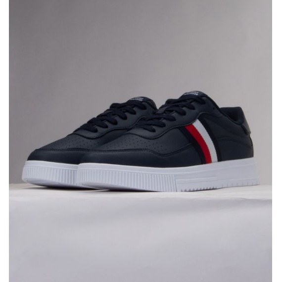 Tommy Hilfiger Supercup Leather Stripes M-skor FM0FM04824 DW5 blå 1