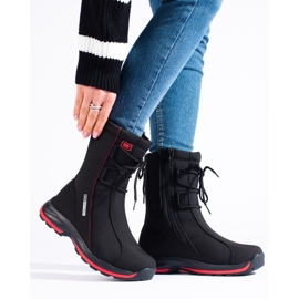 Vandringsskor för kvinnor med en DK fårskinnsrock svart 1