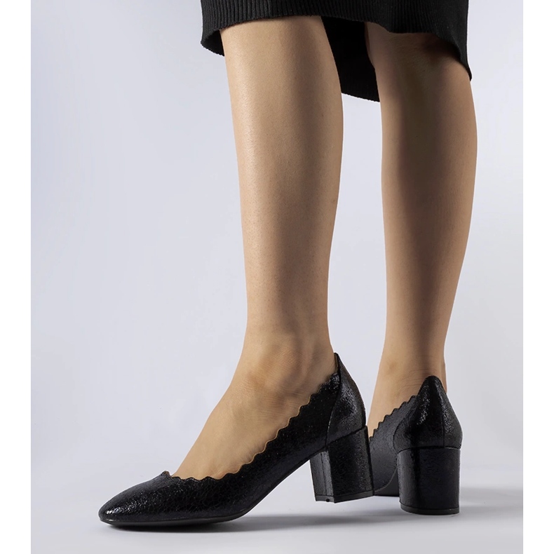 Svarta Remanzacco högklackade pumps 1