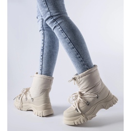 Beige isolerade Aubine snöstövlar 2
