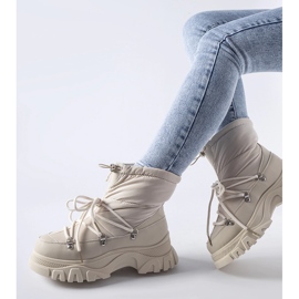 Beige isolerade Aubine snöstövlar 1