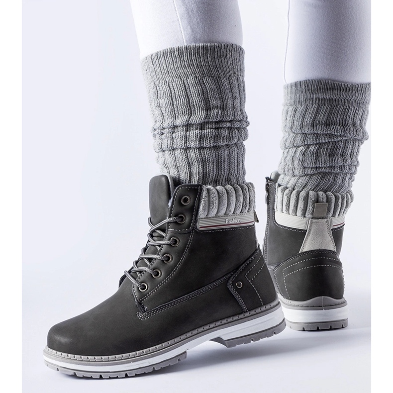 Grå isolerade Perillard-stövlar 1