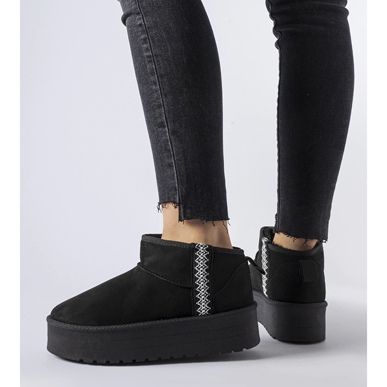 Svarta Dennison plattformssnöskor 1