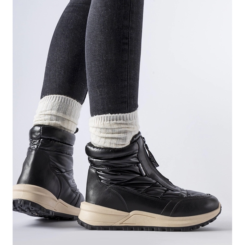 Ritter svarta isolerade snöstövlar med dragkedja 1