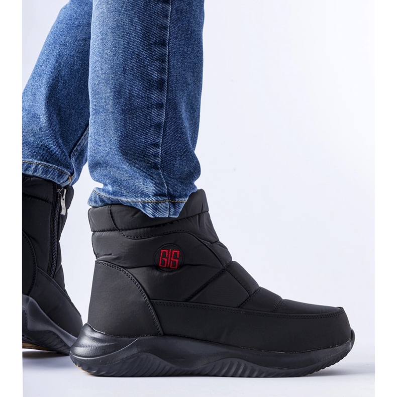 Black Chesnut korta isolerade snöstövlar svart 1