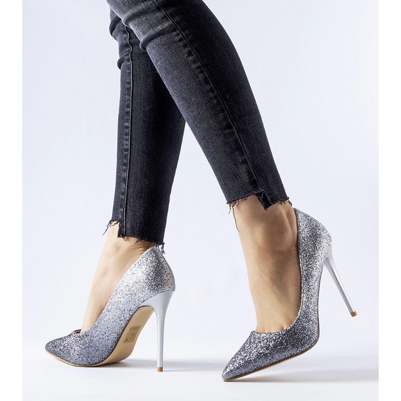Silver glitter Covo höga klackar 1