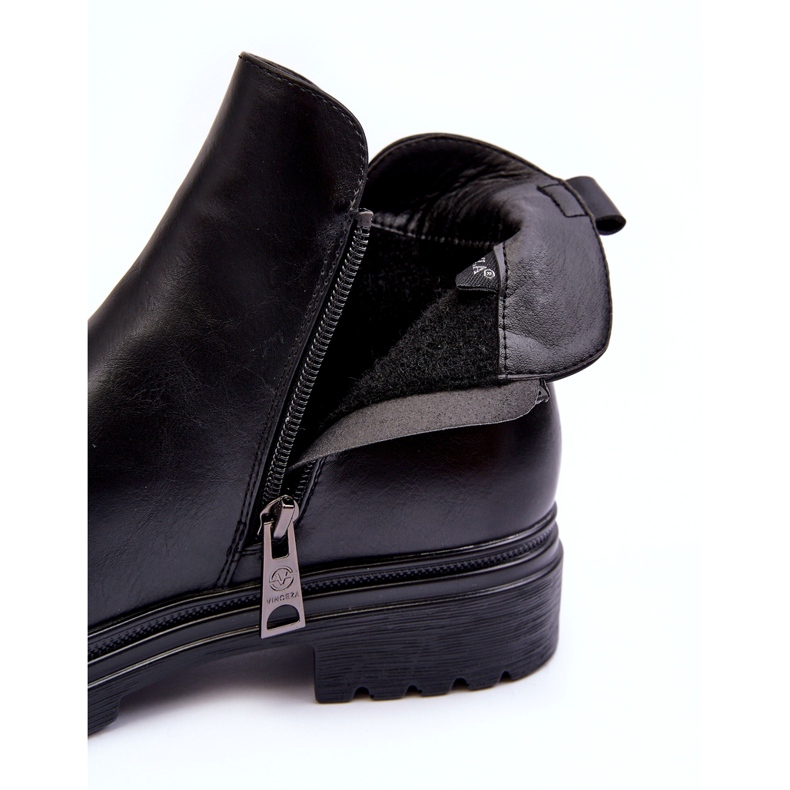 Kvinnors stövlar eko-läderisolerade svart 4