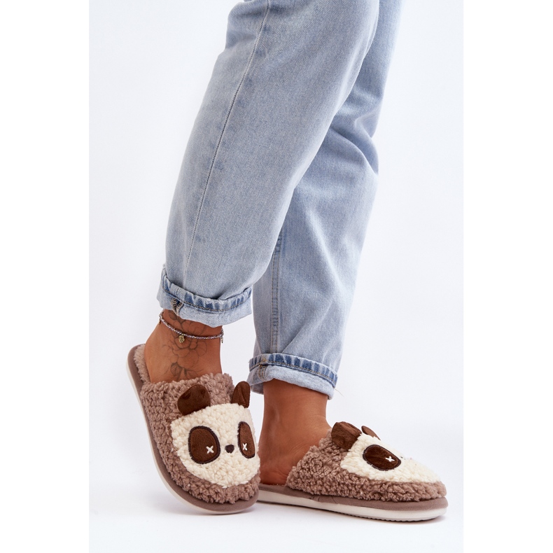 Varma damtofflor Brun Priseth 1