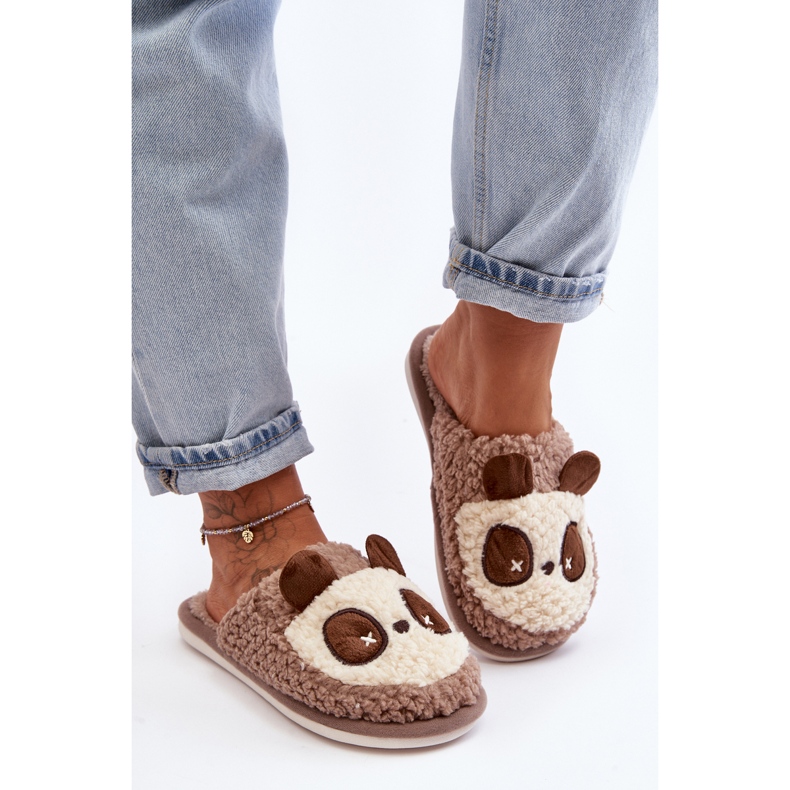 Varma damtofflor Brun Priseth 2