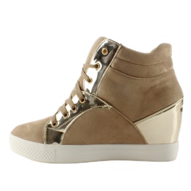 AT-0593-L Khaki sneakers i mocka brun gul 1