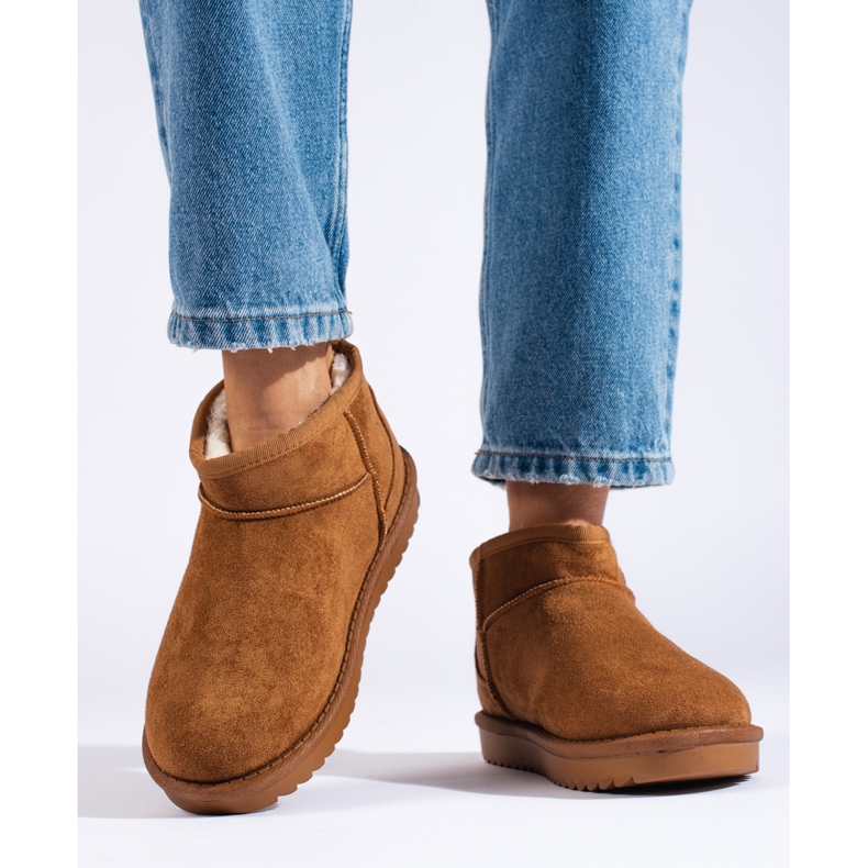 Shelovet bruna snöstövlar för kvinnor 2