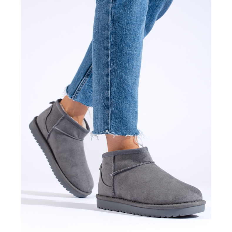 Shelovet grå snöstövlar för kvinnor 1