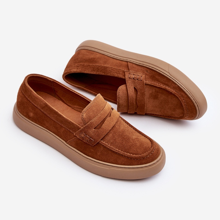 Zazoo 1574 Mocka Loafers för män, brun 1