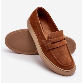 Zazoo 1574 Mocka Loafers för män, brun 2