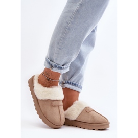 Snöskor för kvinnor med fårskinn Beige Villene 1