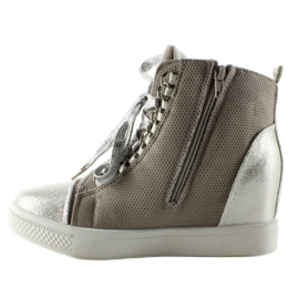 Sneakers med kedjor R72 Grå3 / Silver 1