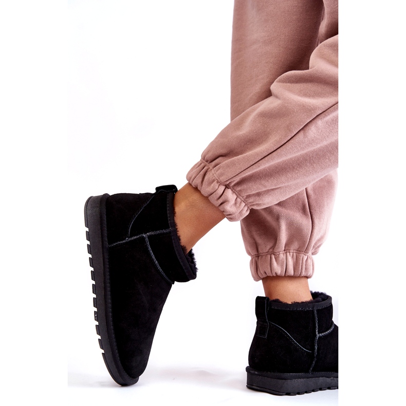 Kvinnors mocka lågisolerade snöstövlar svart 4