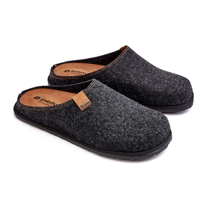 Inblu förebyggande tofflor för män, mörkgrå SI000001 1