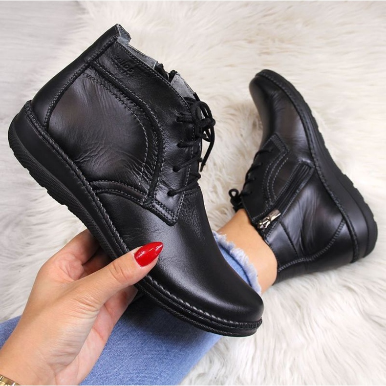 Helios W H612-2A isolerade läderstövlar, svarta 1