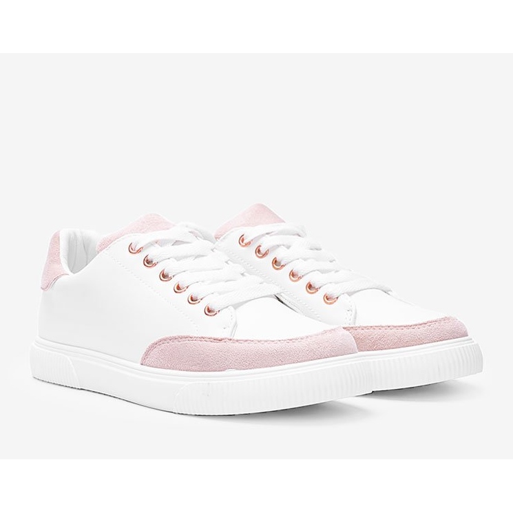Brighton sneakers i vitt och rosa 1