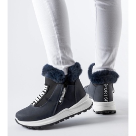 Marinblå isolerade Oneglia high-top sneakers 1