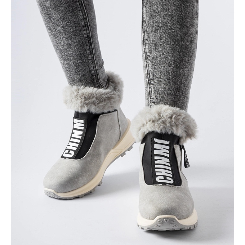 Grå isolerade Oneglia höga sneakers 1