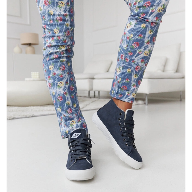 Marinblå sneakers Lee Cooper LCJL-20-31-12 1