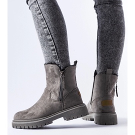 Grå isolerade klassiska Tesoriero ankelboots 1