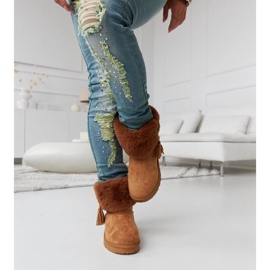 Bruna Geradino snöstövlar fodrade med päls 1