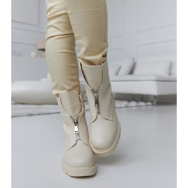 Beige isolerade stövlar med dragkedja från Oakdale 1