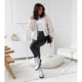 Silverisolerade ankelboots med Malvaro-quiltning 1