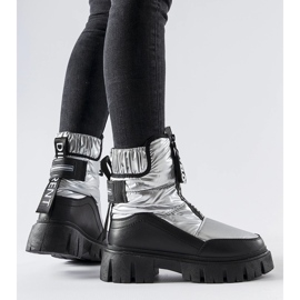 Moorhead silver och svart isolerade snöstövlar 1