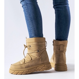 Beige matt isolerade Jamison snöstövlar 1