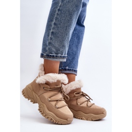 Trapperboots för kvinnor med päls, Beige Cresandi 2