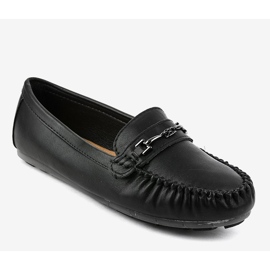 Svarta ballerina loafers i ekologisk läder FM3102A 1