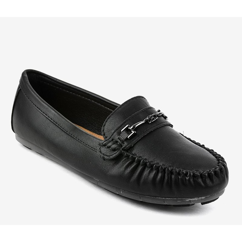 Svarta ballerina loafers i ekologisk läder FM3102A 1